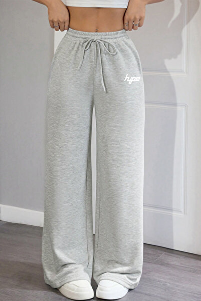 THE RULE Hype Printed Gray Wide Leg Summer Baggy 3 Yarn Flexible Comfortable ...