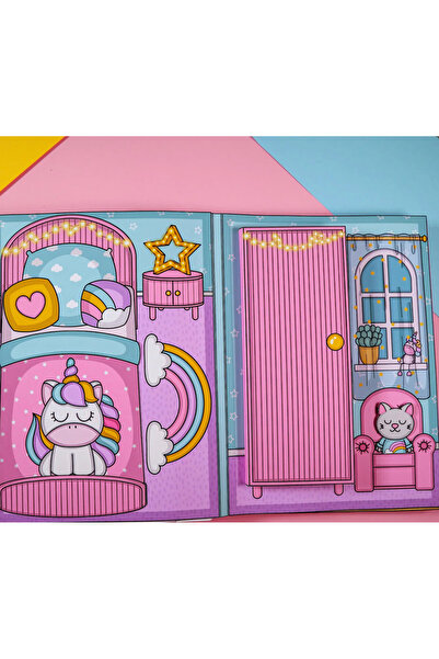 FARCY Kes-Yapıştır-Oyna Unicorn evi Oyunu