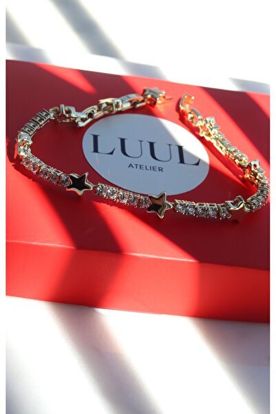 LUUL ATELIER XUPING Yıldızlı Su Yolu Zirkon Taş 14K Gold Çelik Bileklik