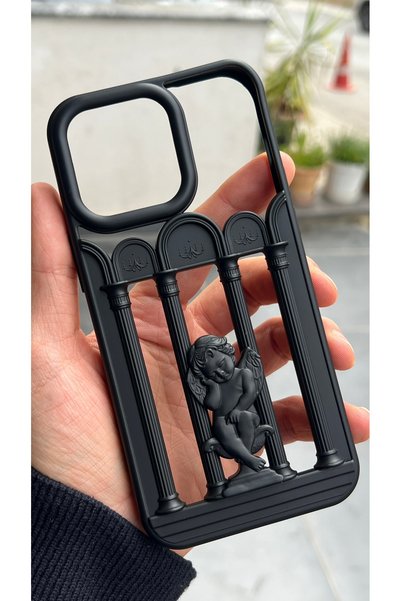 EDELFU iPhone 14 Pro Max Compatible - Angelic Column Cover Soft Open Back Sil...