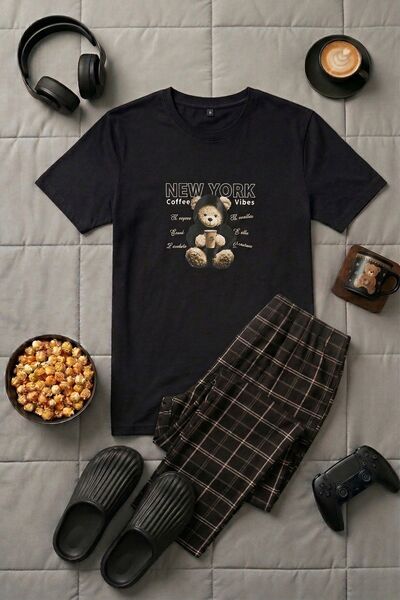 nisaNCa Summer Short Sleeve 100% Cotton Men's Pajama Set - Father's Day Speci...