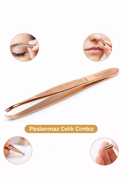 HerkeseUygun Profesyonel DÜZ Ağız Cımbız Paslanmaz Çelik Hassas Uçlu Cımbız G...