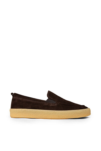 Deery Men's Genuine Suede Brown Loafer Shoes