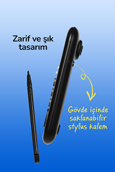 Daxi X-240 LCD Yazı Tabletli Hesap Makinesi, 12 Haneli, Kalemli, 24x15 cm