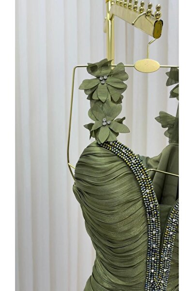 Bailsan Olive Green Long Dress