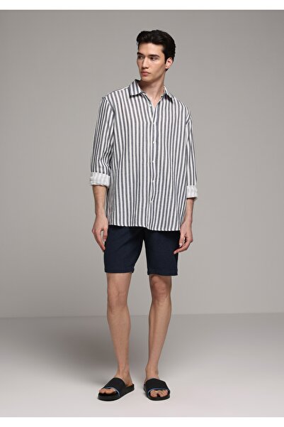 Colin's Ανδρικό μπλε ναυτικό σορτς με κανονική εφαρμογή στη μέση