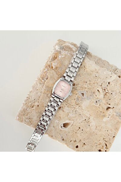 Vesce Atelier Cernit Silver Watch Pink