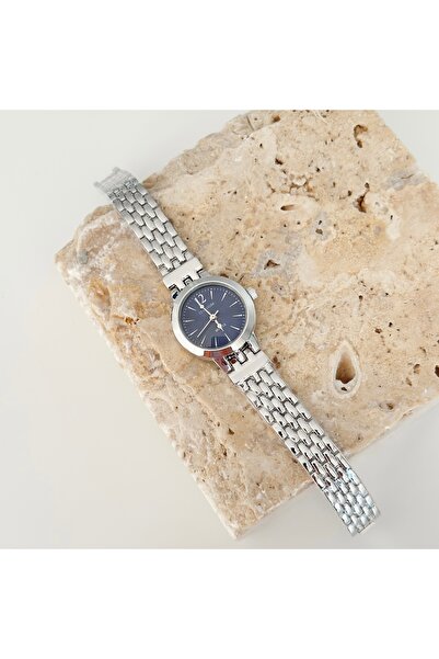 Vesce Atelier Pams Silver Watch Navy Blue