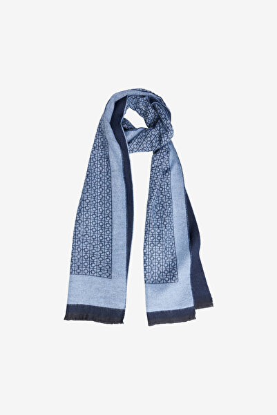 ALTINYILDIZ CLASSICS Ανδρικό ζεστό κασκόλ με μπλε-μπλε σχέδιο