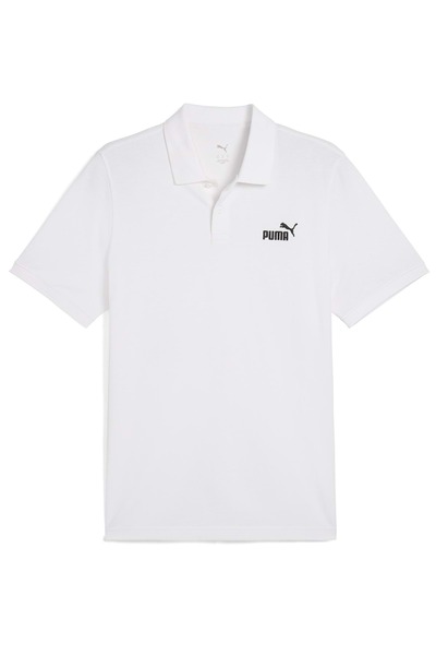Puma 682552 ESS Αρ. 1 Logo Pique Polo T-Shirt Ανδρικό T-Shirt ΛΕΥΚΟ
