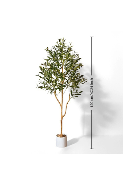 BESTONE 120/150/180cm Artificial Olive Tree, Lifelike Faux Potted Plant for Home Office Decor
