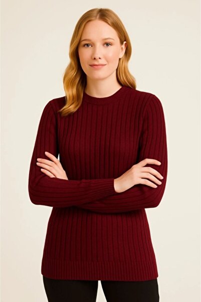 Kanonik Education Πλεκτό Πουλόβερ με Στρογγυλή Λαιμόκοψη, Βαμβακερό Χοντρό Ρι...