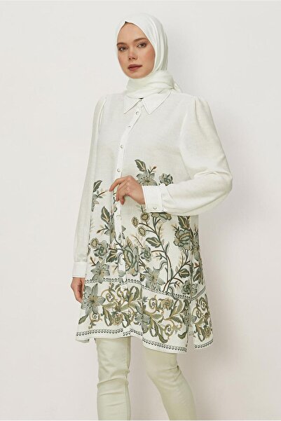 Alvina ΤΥΠΩΜΕΝΟ ΛΙΝΟ ΤΟΥΝΙΚ ΜΕ ΕΦΕΚΤ ΛΙΝΟΥ 46540