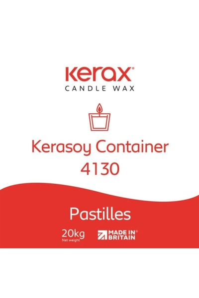Kerax KeraSoy 4130 Κερί Σόγιας για Δοχεία - Εκλεκτό Μείγμα, Τέλεια Πρόσφυση 5KG