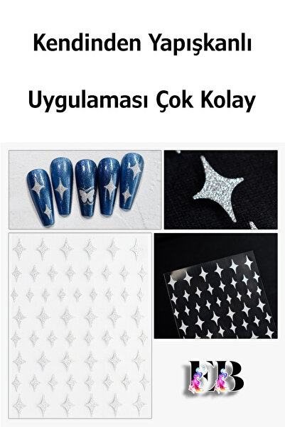 Easy Beauty Nail Art Sticker Kendinden Yapışkanlı, Tırnak Süsleme, Tırnak Döv...