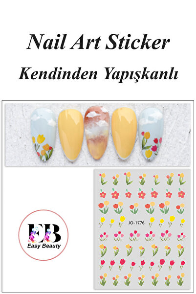 Easy Beauty Nail Art Sticker Kendinden Yapışkanlı, Tırnak Süsleme, Tırnak Döv...