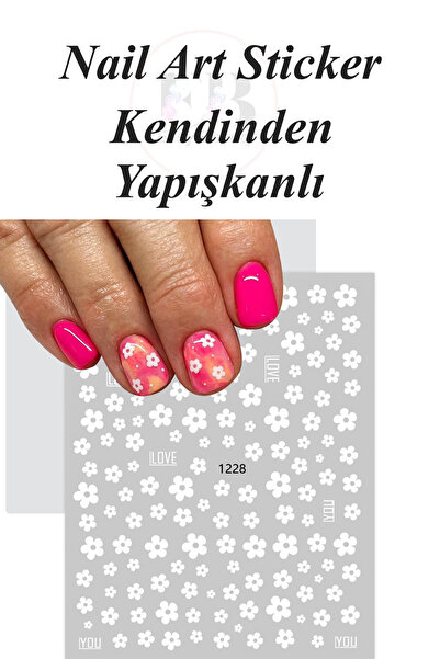 Easy Beauty Nail Art Sticker Kendinden Yapışkanlı, Tırnak Süsleme, Tırnak Döv...