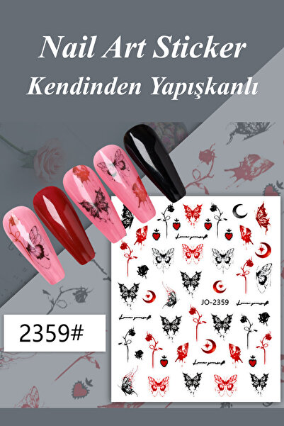 Easy Beauty Nail Art Sticker Kendinden Yapışkanlı, Tırnak Süsleme, Tırnak Döv...