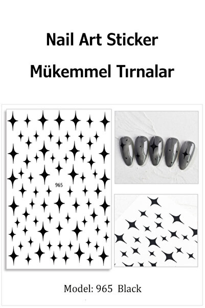 Easy Beauty Nail Art Sticker Kendinden Yapışkanlı, Tırnak Süsleme, Tırnak Döv...