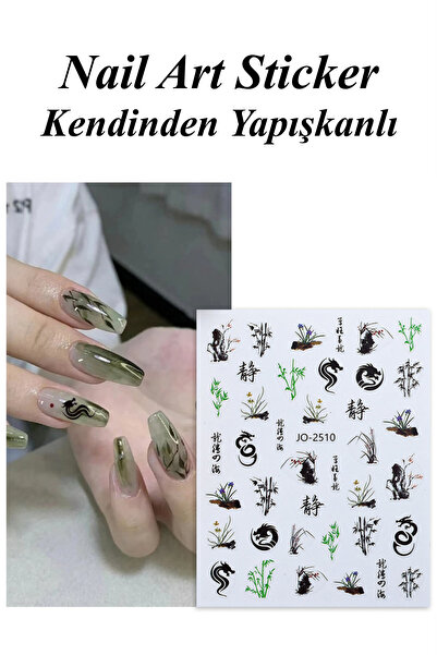 Easy Beauty Nail Art Sticker Kendinden Yapışkanlı, Tırnak Süsleme, Tırnak Döv...