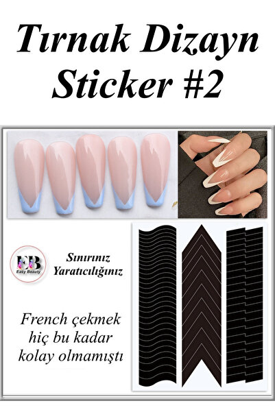 Easy Beauty Nail Art Sticker Kendinden Yapışkanlı, Tırnak Süsleme, Tırnak Döv...