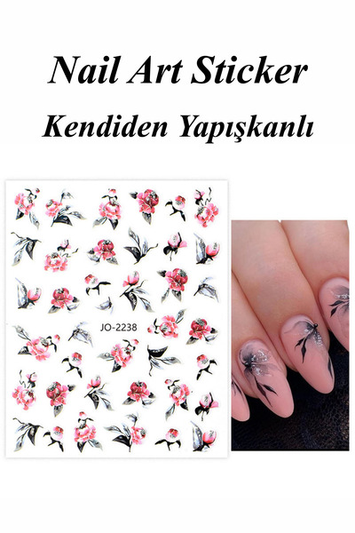 Easy Beauty Nail Art Sticker Kendinden Yapışkanlı, Tırnak Süsleme, Tırnak Döv...