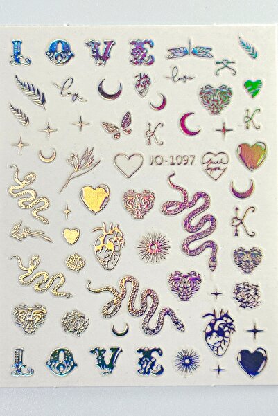 Easy Beauty Nail Art Sticker Kendinden Yapışkanlı, Tırnak Süsleme, Tırnak Döv...