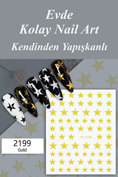 Easy Beauty Nail Art Sticker Kendinden Yapışkanlı, Tırnak Süsleme, Tırnak Döv...