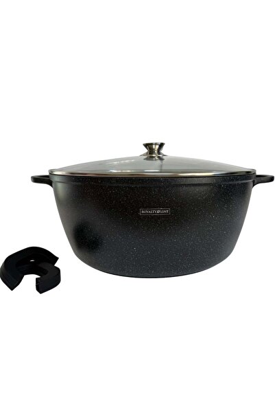 Royalty Line Μεγάλη κατσαρόλα, 24 λίτρα, 44 εκ., αντικολλητική, μαρμάρινου τύ...