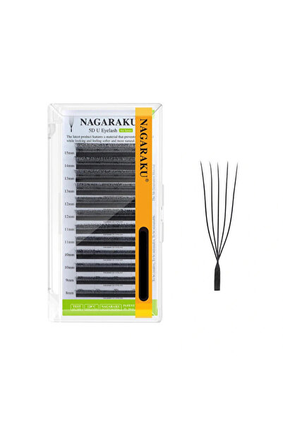 NAGARAKU 5D U Eyelash Extensions, 12 Lines D007-MIX