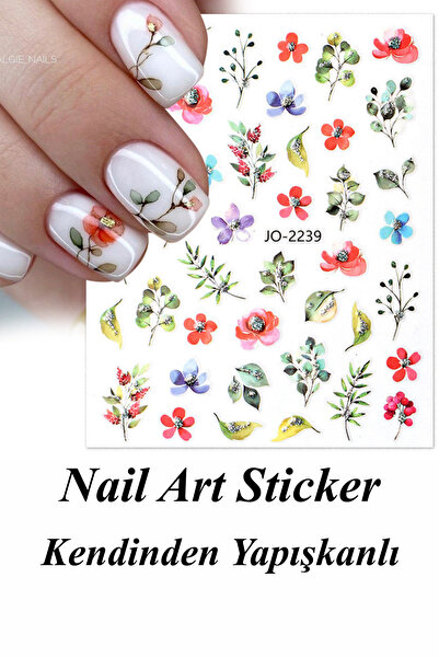 Easy Beauty Nail Art Sticker Kendinden Yapışkanlı, Tırnak Süsleme, Tırnak Döv...