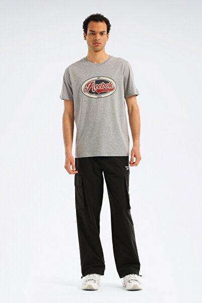 Reebok SETAS TEE GRI MELANJ Erkek Kısa Kol T-Shirt