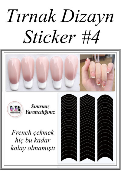 Easy Beauty Nail Art Sticker Kendinden Yapışkanlı, Tırnak Süsleme, Tırnak Döv...