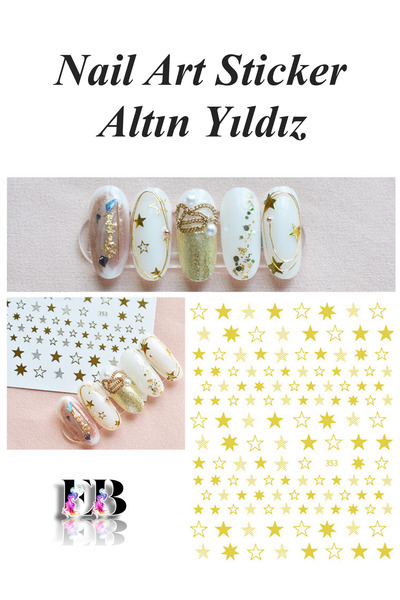 Easy Beauty Nail Art Sticker Kendinden Yapışkanlı, Tırnak Süsleme, Tırnak Döv...