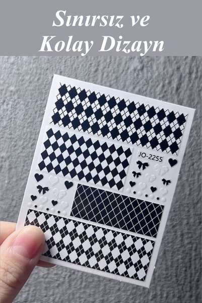 Easy Beauty Nail Art Sticker Kendinden Yapışkanlı, Tırnak Süsleme, Tırnak Döv...