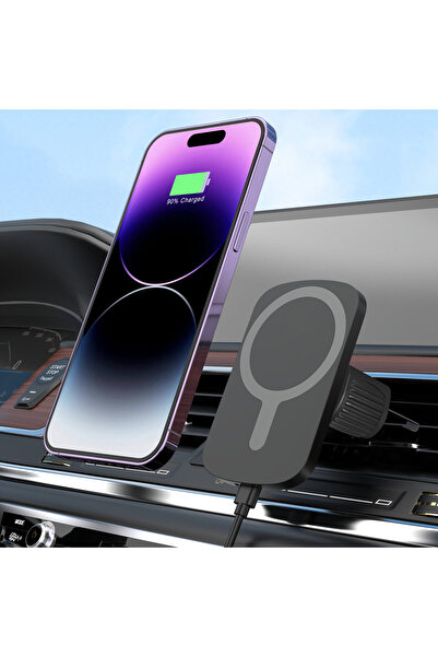 Setty MS Βάση Αυτοκινήτου με Ασύρματη Φόρτιση IUM-01, Μαύρο