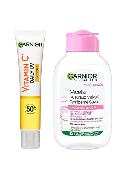 Garnier C Vitamini Günlük Güneş Koruyucu Fluid Yüz Kremi 40ml & Micellar Kusu...