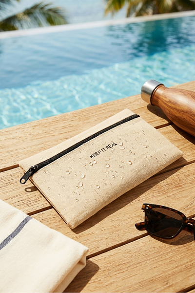 Ocean Home Textile Θερμομονωτική Αντιηλιακή Τσάντα Μακιγιάζ από Λινάτσα Ιουτ ...
