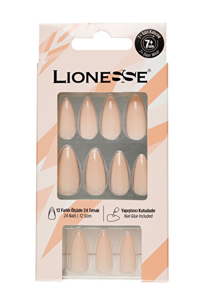 Lionesse Takma Tırnak 24’lü Set A-96 Nude– 12 Farklı Ölçü | 7+ Gün Kalıcılık ...