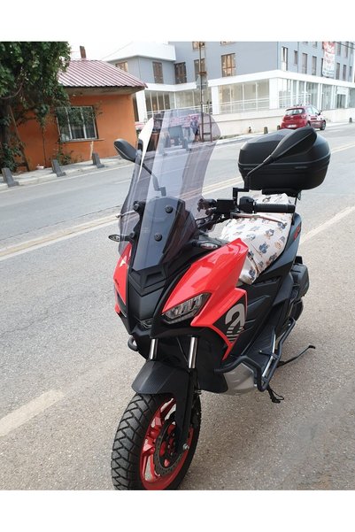 MOTOCAM Aprilia SR GT 200 Ön Cam 2021-2026 Model 58cm Füme Renkli 4mm