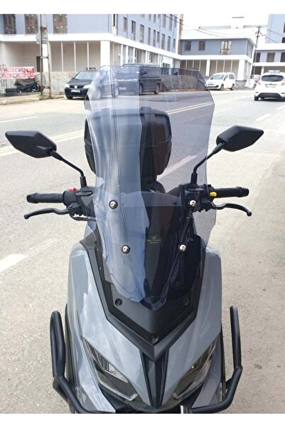 MOTOCAM Küba Novax 200 Ön Cam 2023-2026 Model 57cm Füme Renkli 4mm