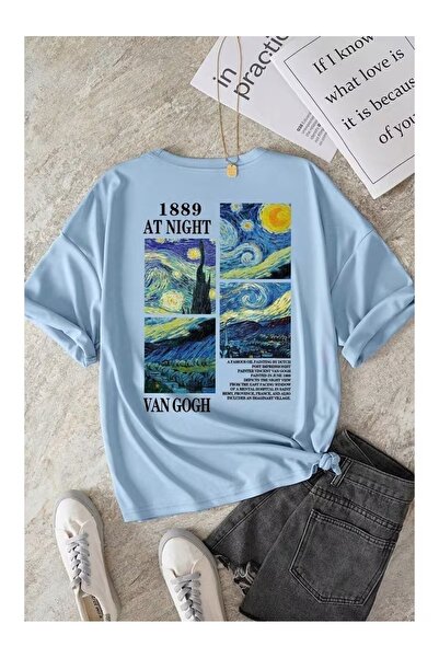 EYAX MODA VAN GOHG SIRT BASKILI UNISEX OVERSIZE TİŞÖRT / T-SHIRT