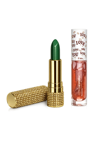 OEM Πράσινο Κραγιόν + Ενυδατικό Λαμπερό Σετ Λιπ Γκλος – Γυαλιστερό Τελείωμα κ...