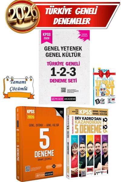 Pegem Akademi Yayıncılık 2026 Pegem GYGK Türkiye Geneli Denemeler+GYGK 5 Dene...