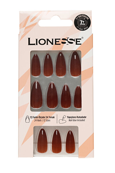 Lionesse Takma Tırnak 24’lü Set A-98 Bordo – 12 Farklı Ölçü | 7+ Gün Kalıcılı...