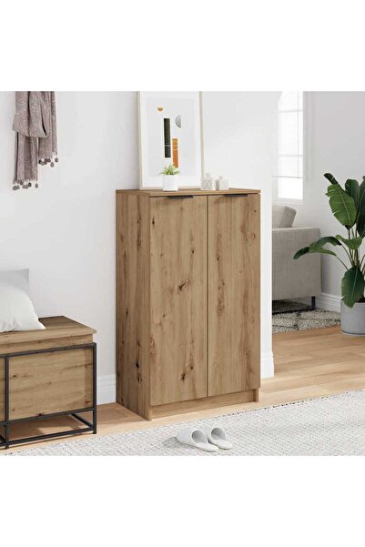 vidaxl Παπουτσοθήκη Δρυς 59x35x100,5 Ξύλο Καφέ