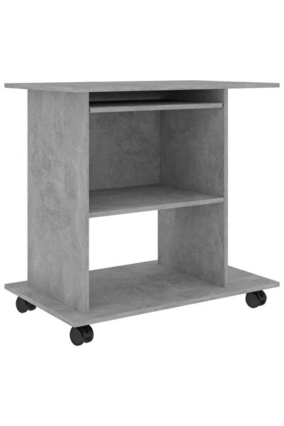 vidaxl Γραφείο Υπολογιστή Σκυροδέματος 80x50x75 εκ. Μοριοσανίδα