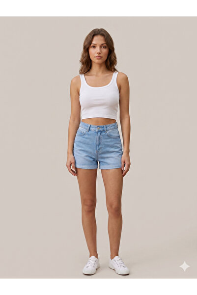 MUG collection Γυναικείο τζιν σορτς κοντό