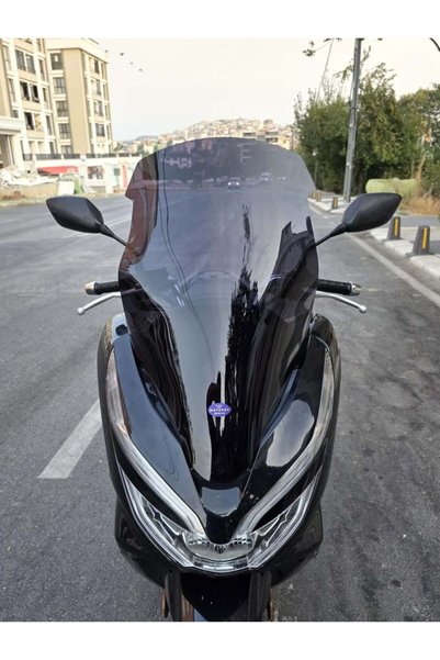 MOTOCAM Honda PCX Ön Cam 2018-2020 Model 65cm Siyah Renkli 4mm ORTA BOYLU