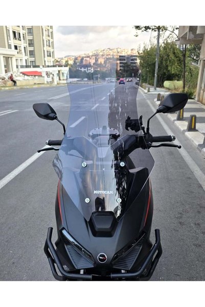 MOTOCAM RKS Lince 125 Ön Cam 2021-2026 Model 65cm Füme Renkli 4mm ORTA BOYLU